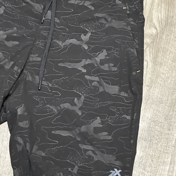 Men's Zeroxposur Medium Swim Drawstring Shorts Trunks Hybrid Black Elastic Waist - Picture 6 of 10